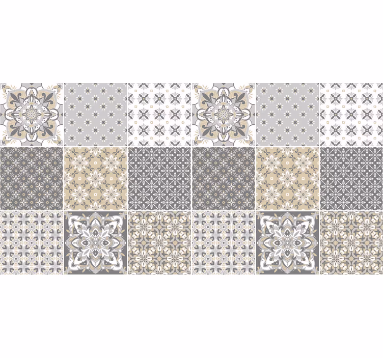 Store enrouleur beige effet carrelage marocain - TenStickers
