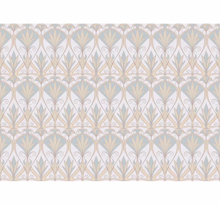 Store enrouleur beige motif floral rétro botanique - TenStickers