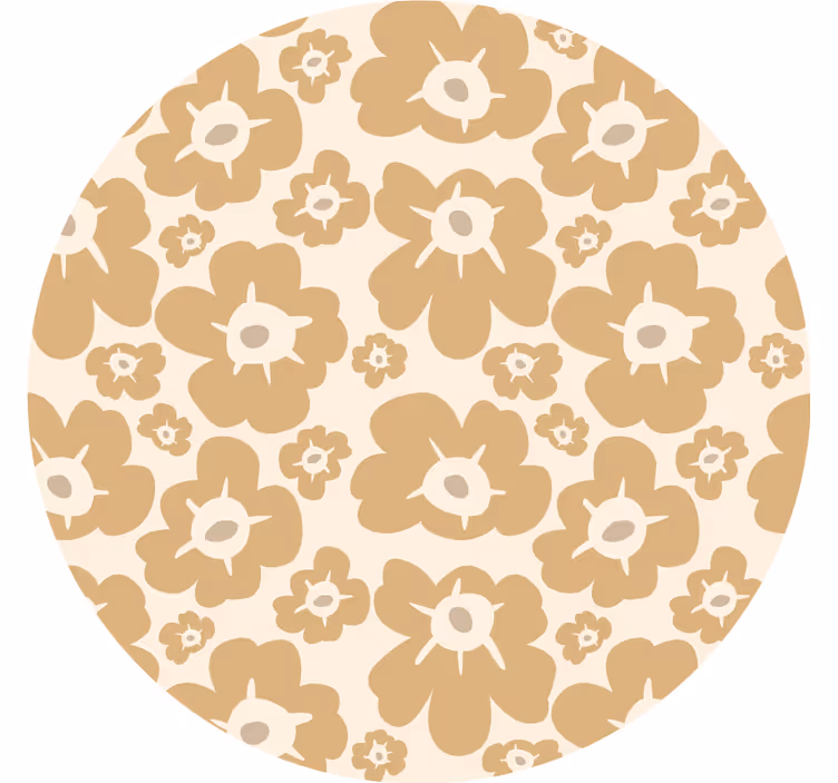 Store enrouleur beige coquelicots beiges - TenStickers