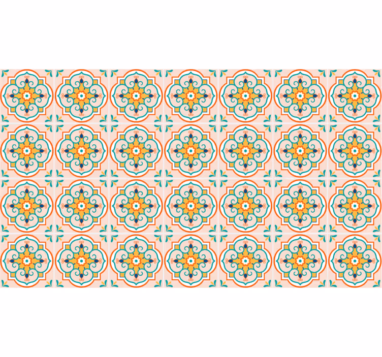 Store enrouleur beige design carré coloré - TenStickers