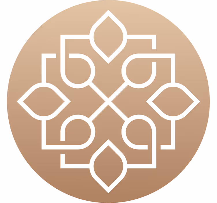 Store enrouleur beige design mandala lignes géométriques - TenStickers