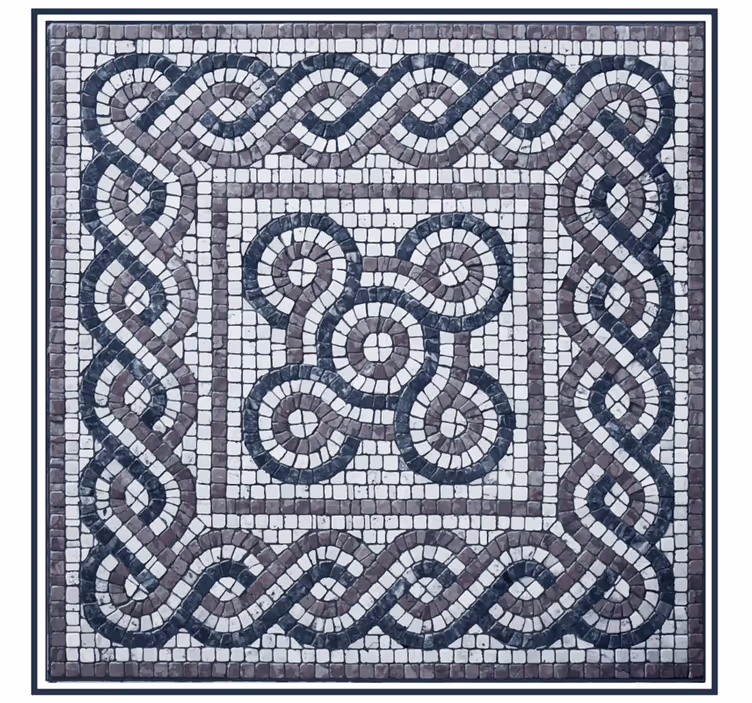 Store enrouleur chambre mosaïque de galets - TenStickers