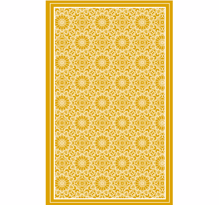Store enrouleur chambre forme vintage jaune - TenStickers