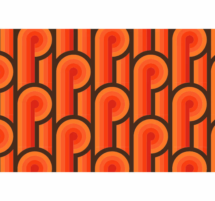 Store enrouleur chambre nœud orange 70s - TenStickers