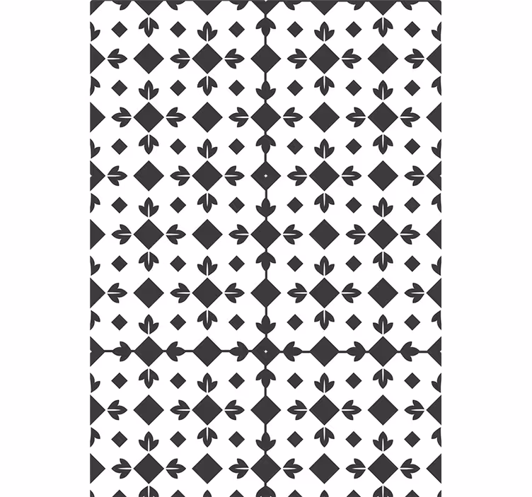 Store enrouleur chambre carreaux noir et blanc - TenStickers