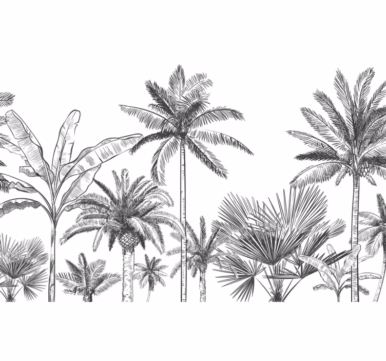 Store enrouleur blanc jungle murale décorative - TenStickers