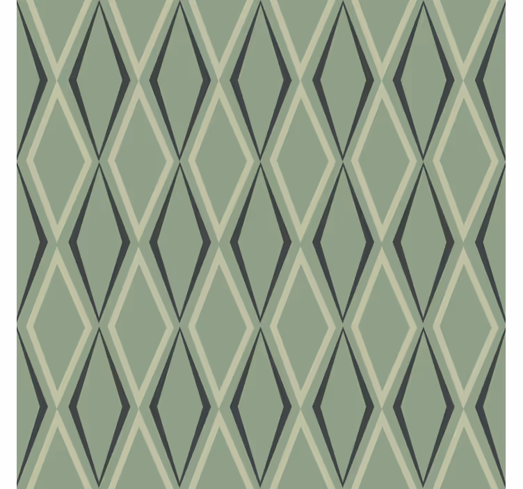 Store enrouleur vintage diamants verts des années 30 - TenStickers