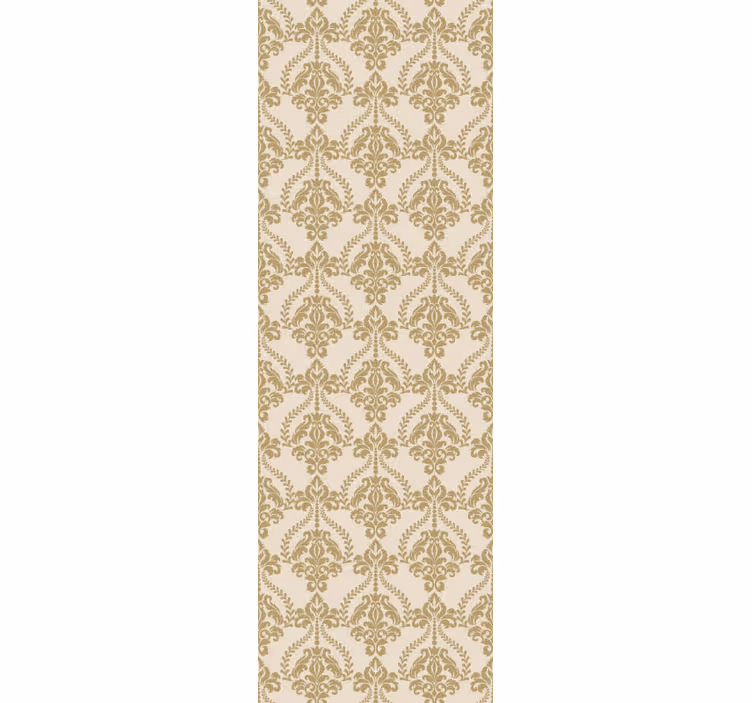 Store enrouleur vintage détails floraux beiges - TenStickers