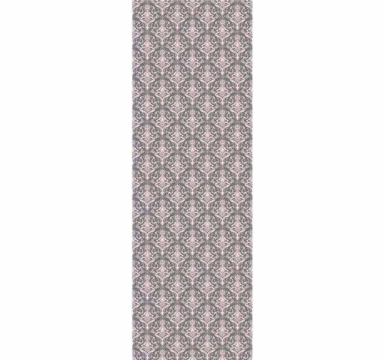 Store enrouleur vintage motif lignes gris foncé et rose - TenStickers