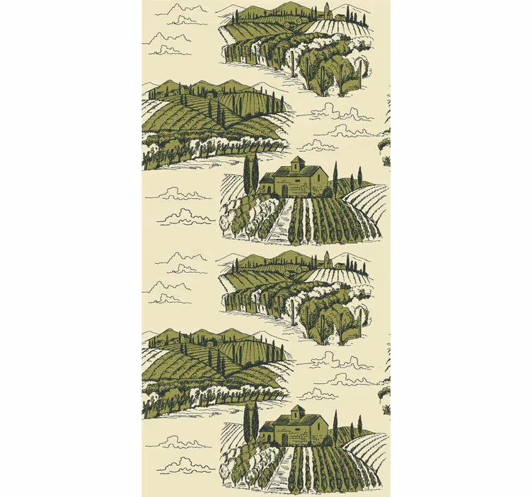 Store enrouleur vintage scène rurale - TenStickers