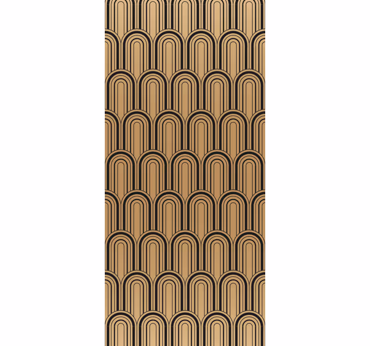 Store enrouleur vintage motif décor arc doré - TenStickers