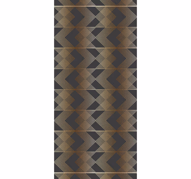Store enrouleur vintage motif décoratif lignes dorées - TenStickers