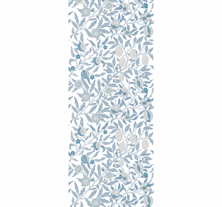 Store enrouleur vintage fleurs bleues style victorien - TenStickers