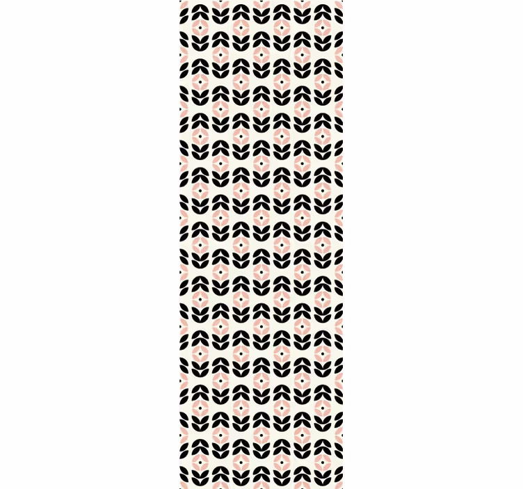 Store enrouleur vintage motif fleurs géométriques roses - TenStickers