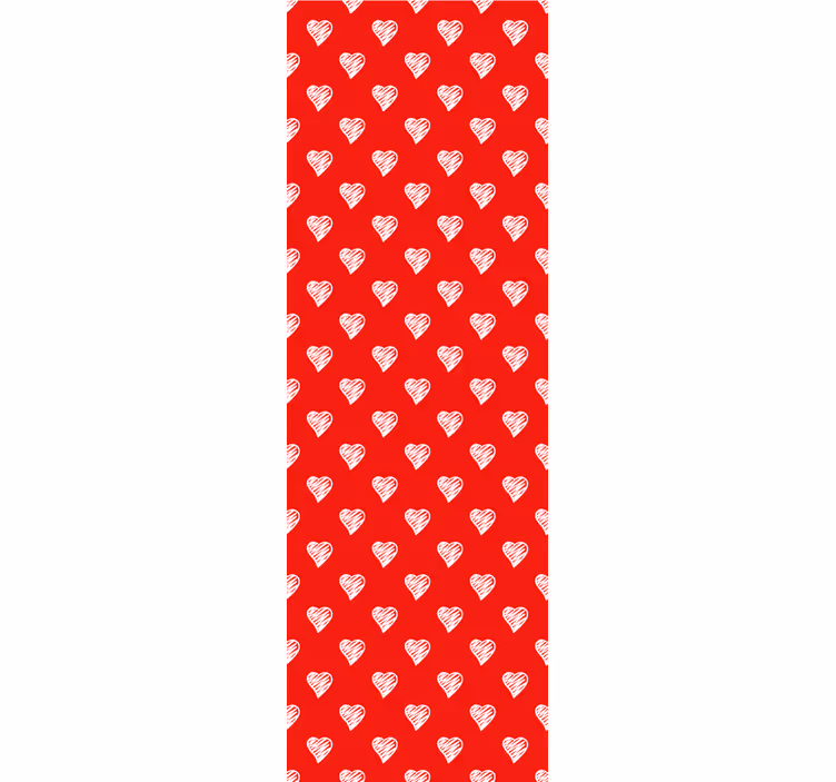 Store enrouleur vintage motif cœurs lignes blanches - TenStickers