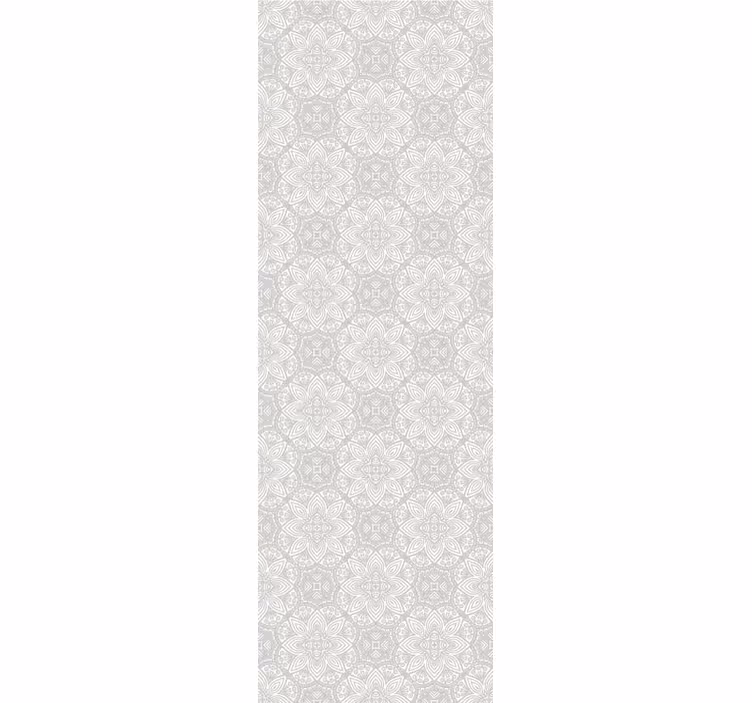 Store enrouleur vintage motif ethnique gris complexe - TenStickers