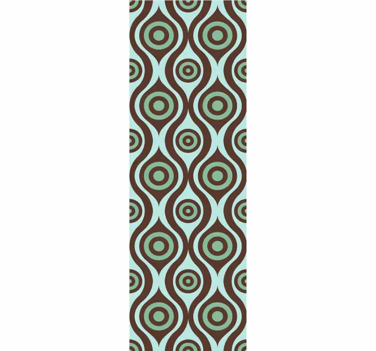 Store enrouleur vintage motif années 70 formes irrégulières - TenStickers