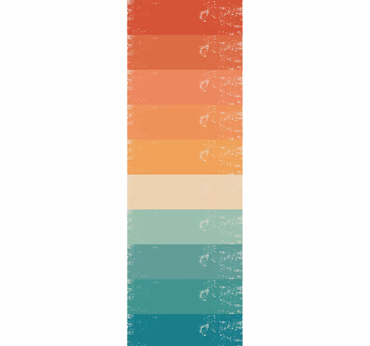 Store enrouleur vintage rayures arc-en-ciel rétro - TenStickers