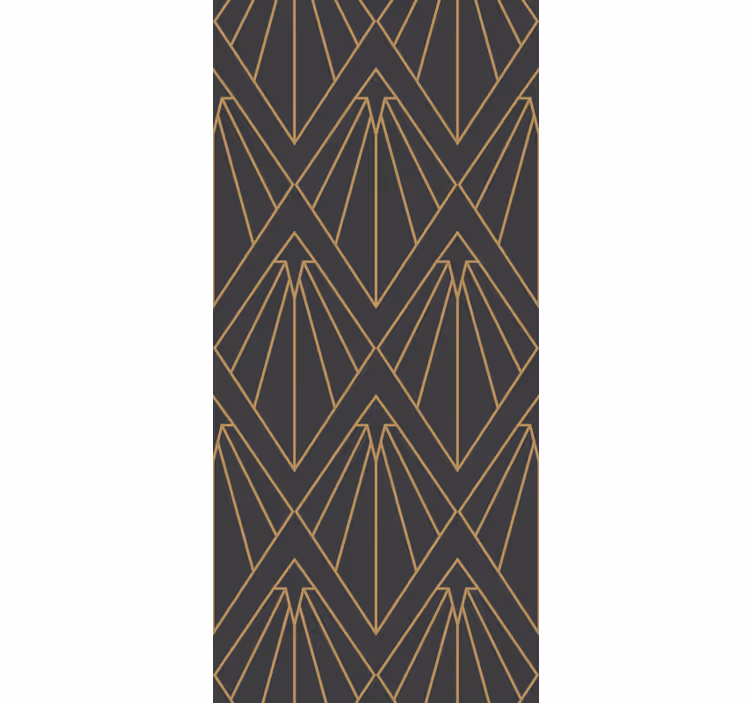 Store enrouleur vintage style décor art lignes et diamants - TenStickers