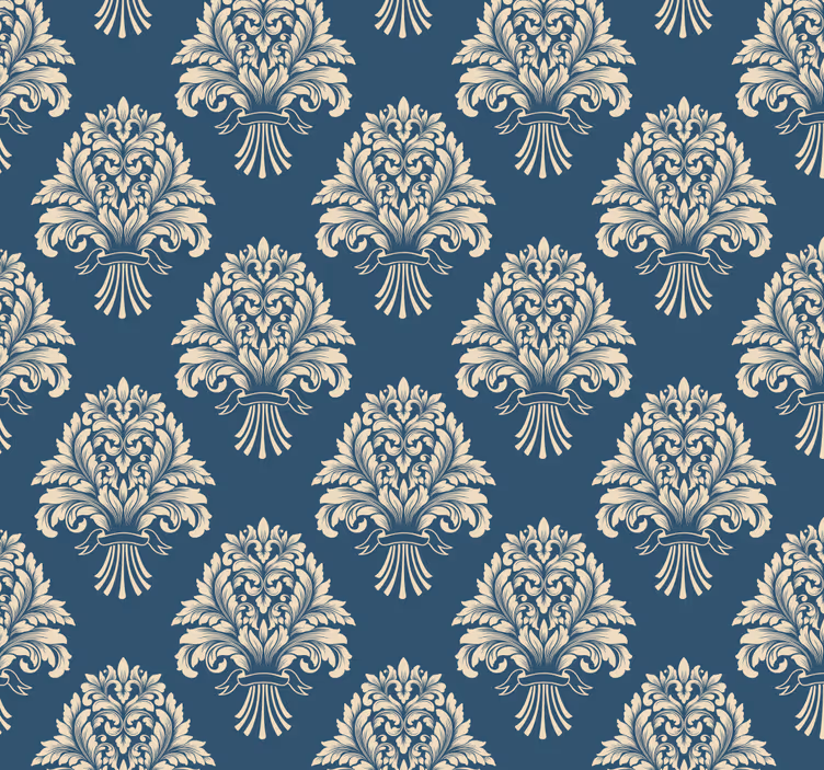Store enrouleur vintage design floral baroque - TenStickers