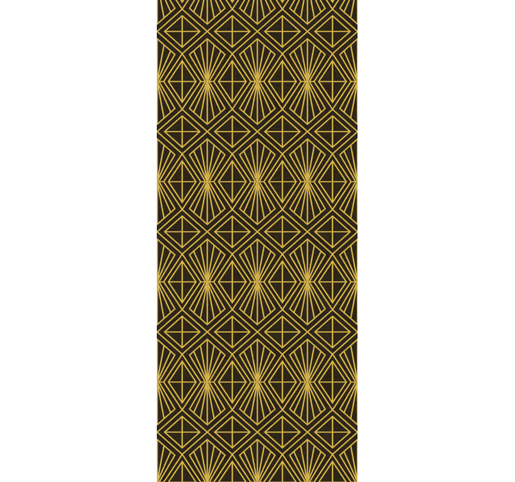 Store enrouleur vintage motif art déco géométrique or - TenStickers