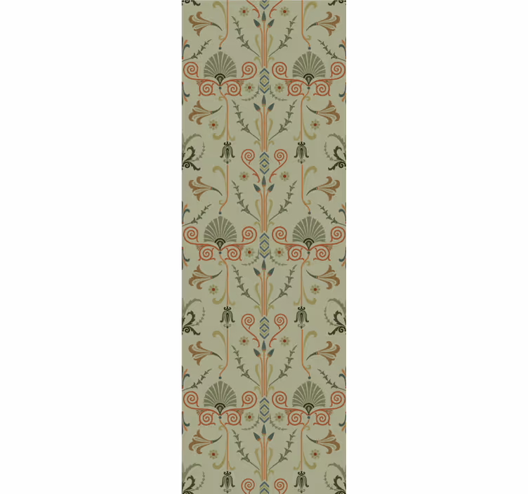Store enrouleur vintage motif floral classique vert - TenStickers