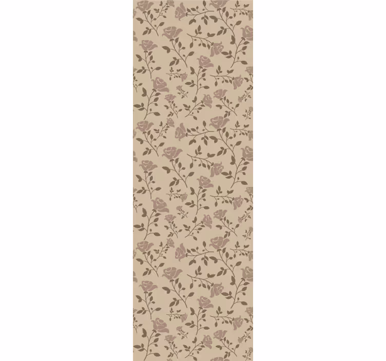 Store enrouleur vintage motif rose marron - TenStickers