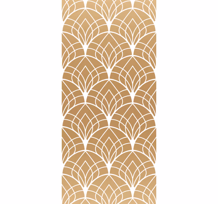 Store enrouleur vintage motif décoratif or et blanc - TenStickers