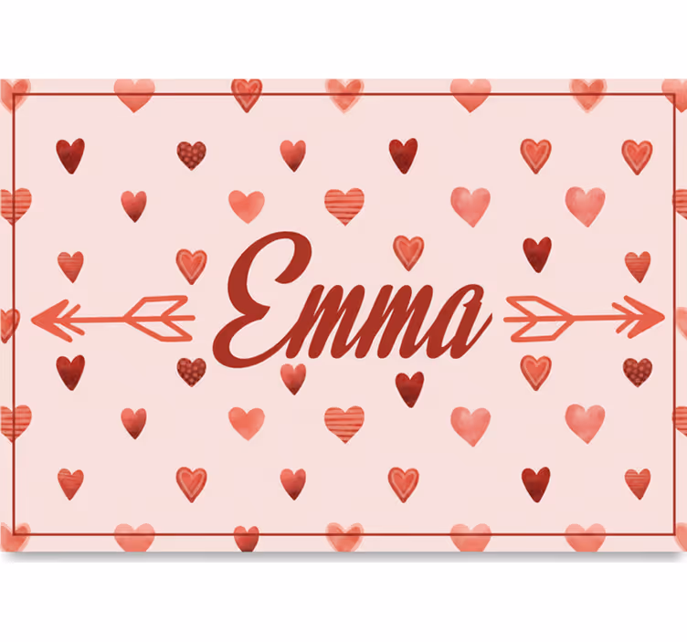Store enrouleur rose motif cœurs personnalisés enfants - TenStickers