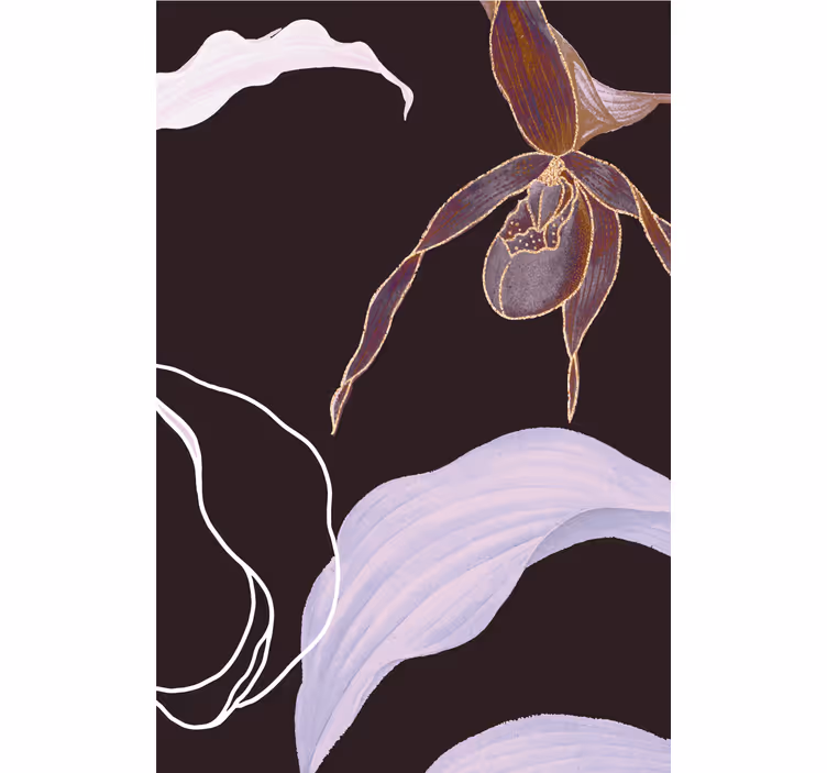 Store enrouleur salon fleur orchidée violette africaine - TenStickers