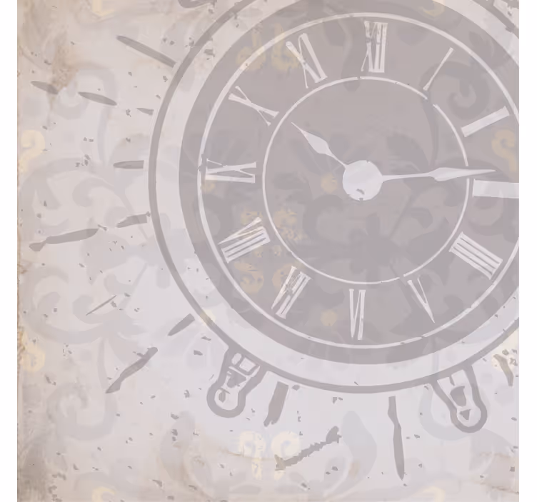 Store enrouleur salon horloge shabby chic avec mots - TenStickers