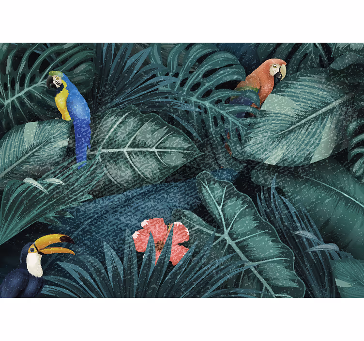 Store enrouleur salon jungle Écologique lumineuse - TenStickers