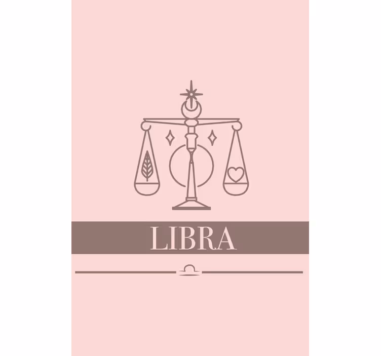 Store enrouleur salon design carte zodiacale balance rose - TenStickers