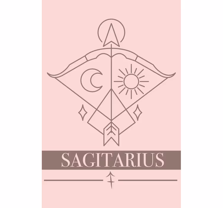 Store enrouleur salon design carte zodiacale sagittaire rose - TenStickers