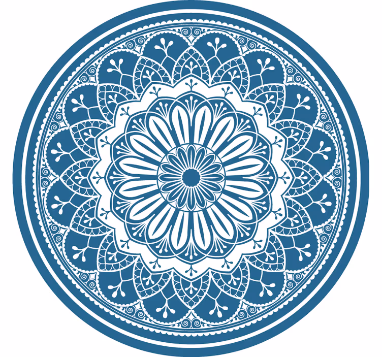 Store enrouleur chambre grand mandala bleu - TenStickers