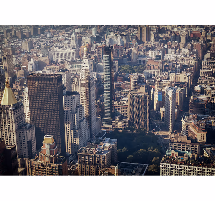 Store enrouleur chambre skyline rétro coloré de nyc - TenStickers