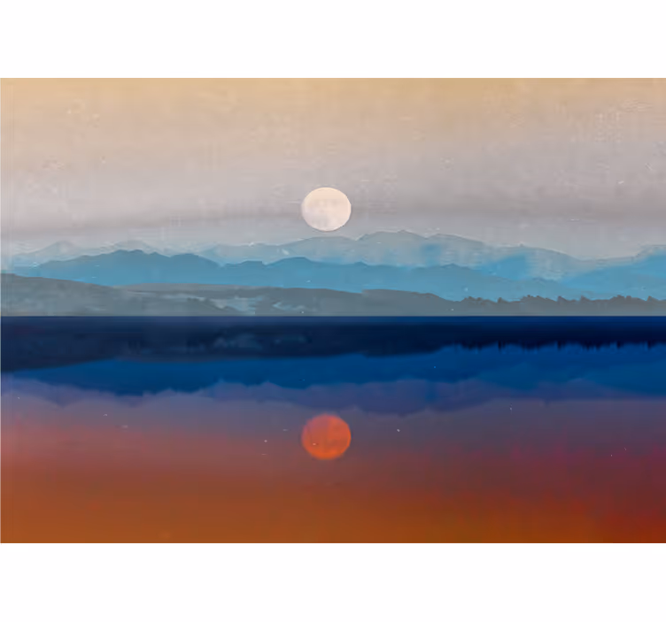 Store enrouleur chambre design de lune magnifique - TenStickers