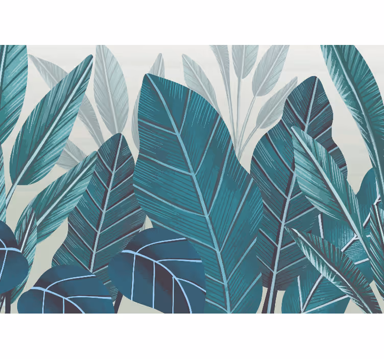 Store enrouleur chambre feuilles tropicales 3d aquarelle - TenStickers