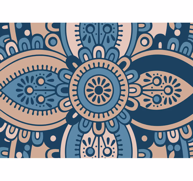 Store enrouleur chambre mandala floral bleu - TenStickers