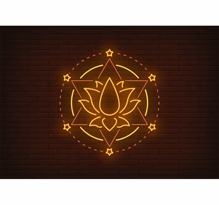 Store enrouleur chambre lotus néon - TenStickers