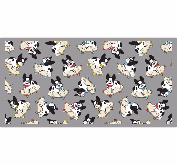 Store enrouleur gris bulldog skateboarder - TenStickers