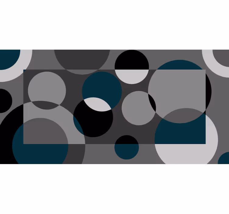 Store enrouleur gris motif nordique carrés et cercles - TenStickers