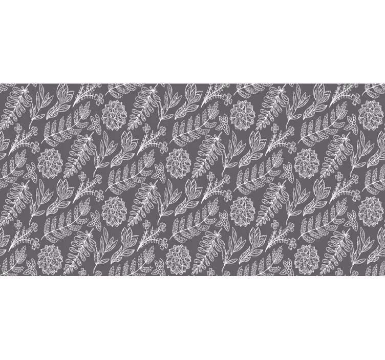 Store enrouleur gris motif jardin provincial français - TenStickers