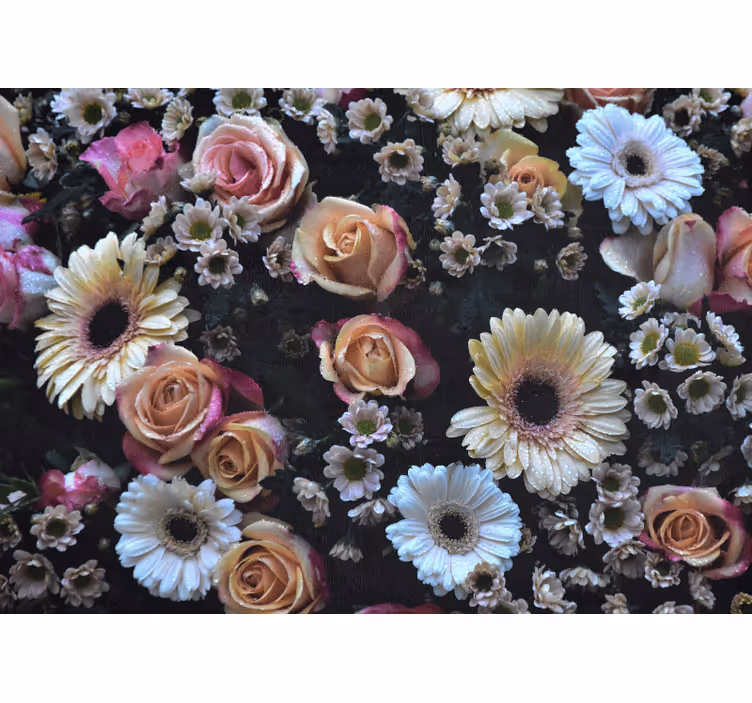 Store enrouleur chambre fleurs grandes élégantes - TenStickers