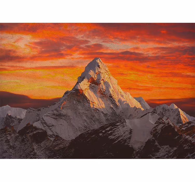 Store enrouleur chambre coucher de soleil sur l'himalaya - TenStickers