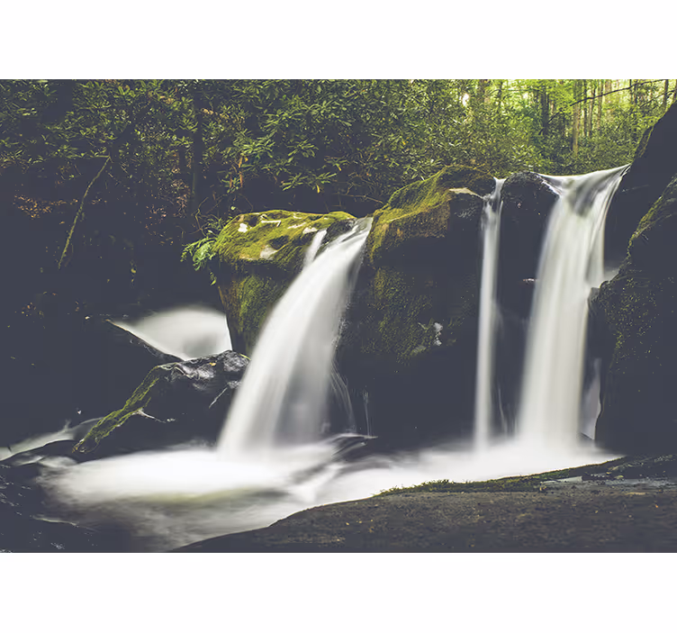 Store enrouleur chambre cascade naturelle forêt - TenStickers