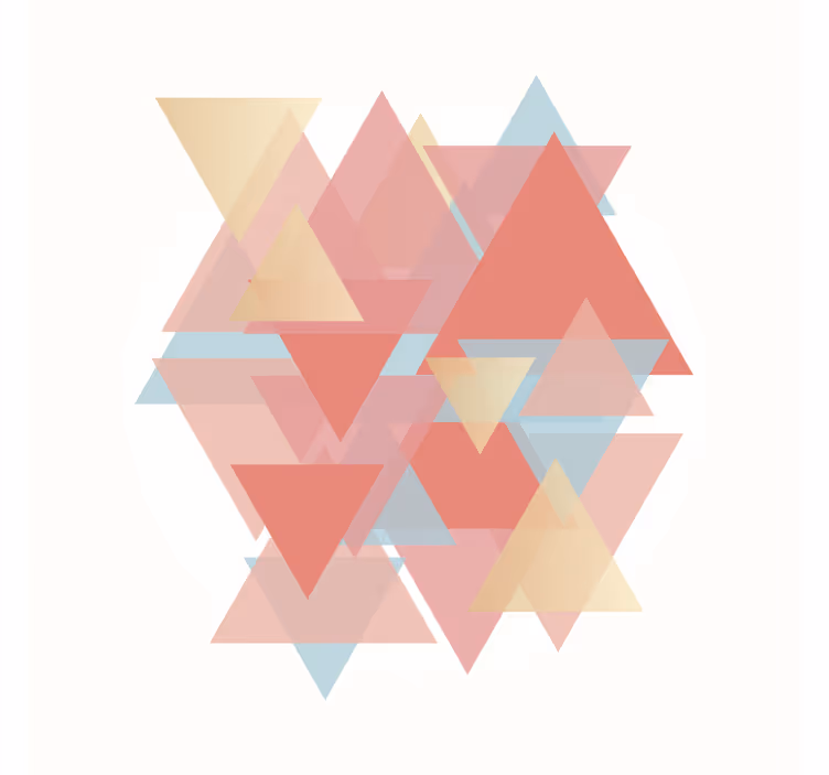 Store enrouleur salon triangles roses et dorés - TenStickers