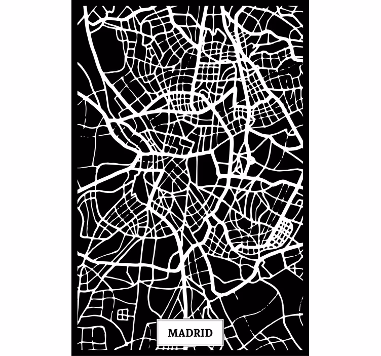 Store enrouleur salon carte topographique madrid - TenStickers