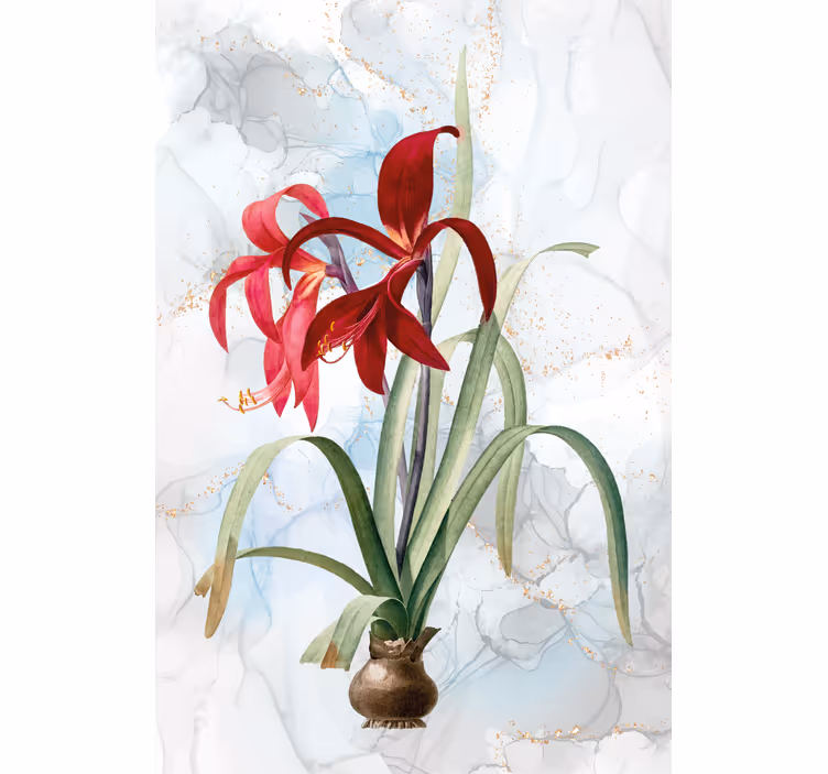 Store enrouleur salon fleur de lys artistique - TenStickers