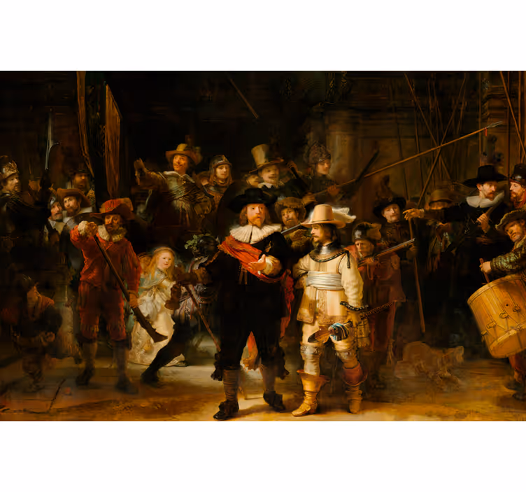 Store enrouleur salon veille de nuit de rembrandt - TenStickers